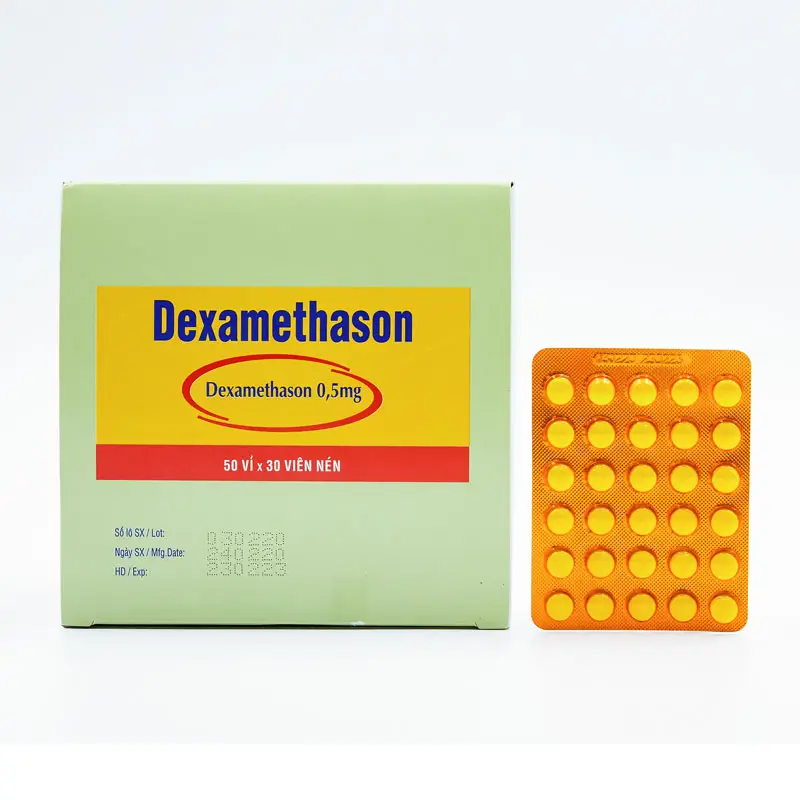 Dexamethason, điều trị chống viêm, dị ứng nghiêm trọng, giảm đau (Hộp 50 vỉ x 30 viên)